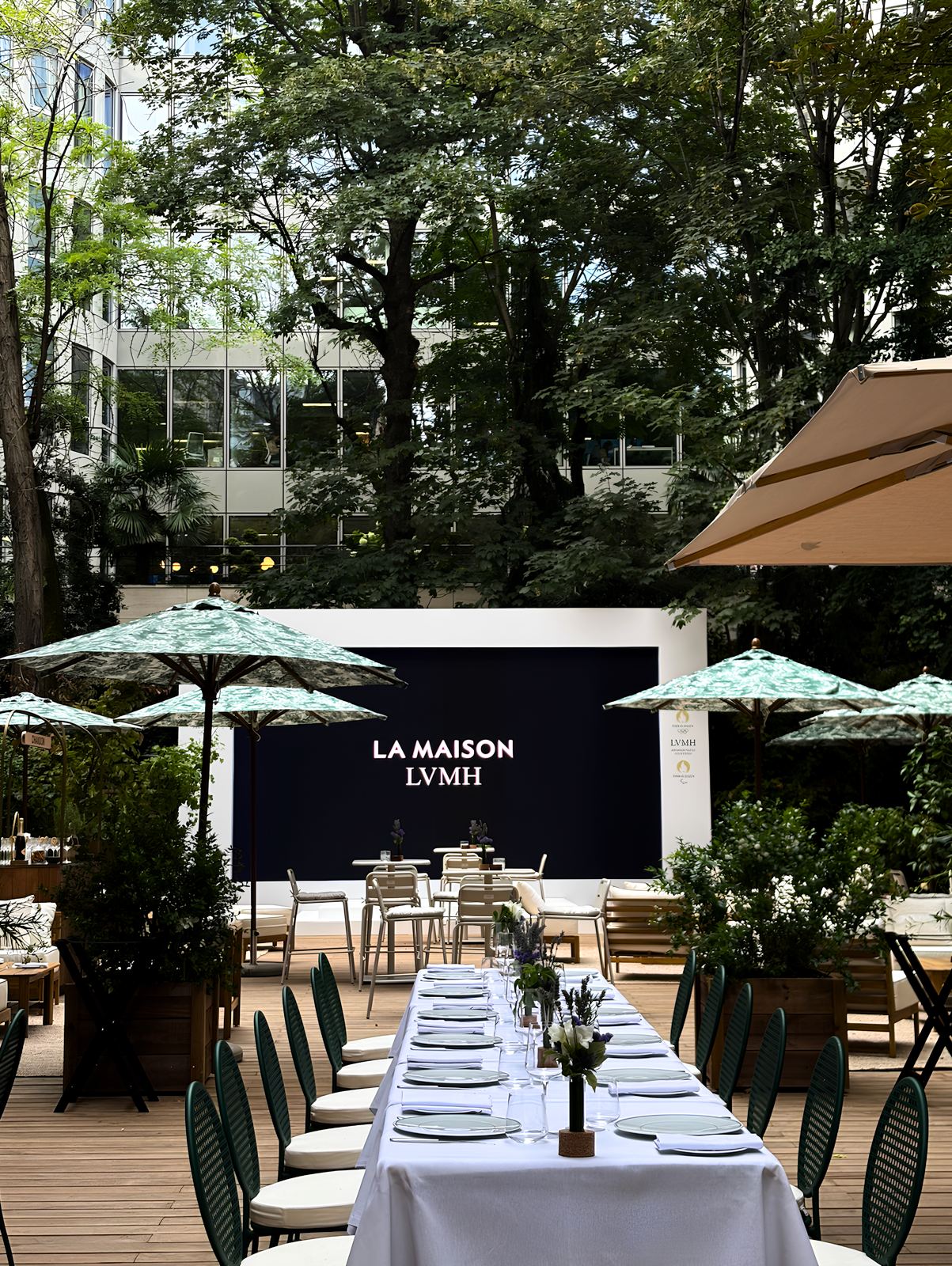 La Maison LVMH dining set-up