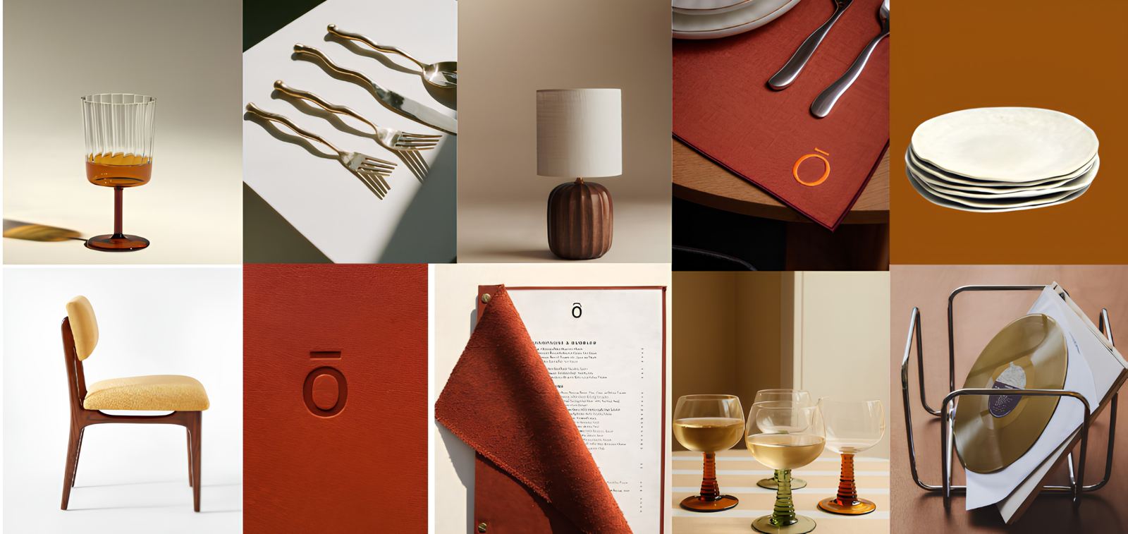 Tableware and objects moodboard