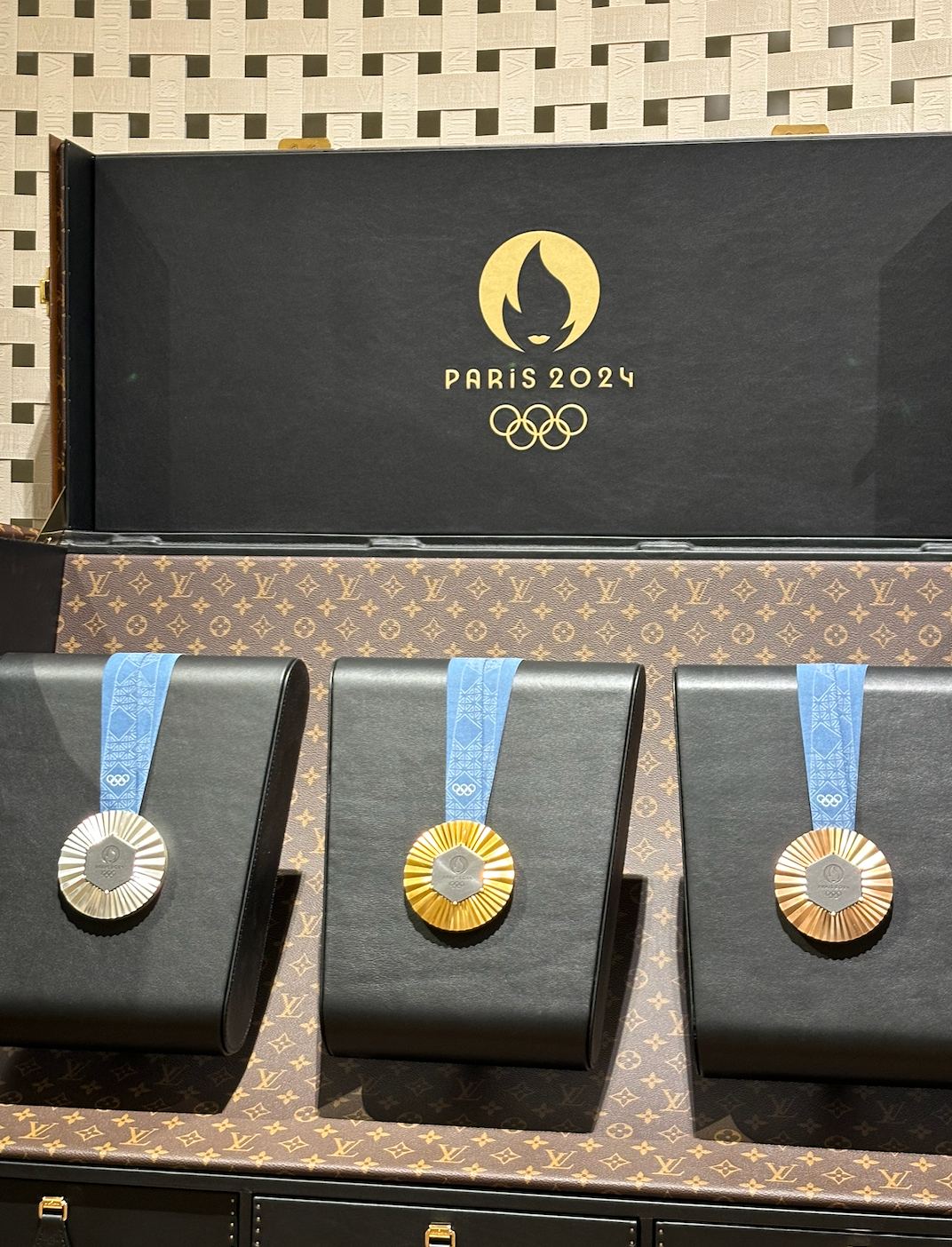 Paris 2024 medals on display